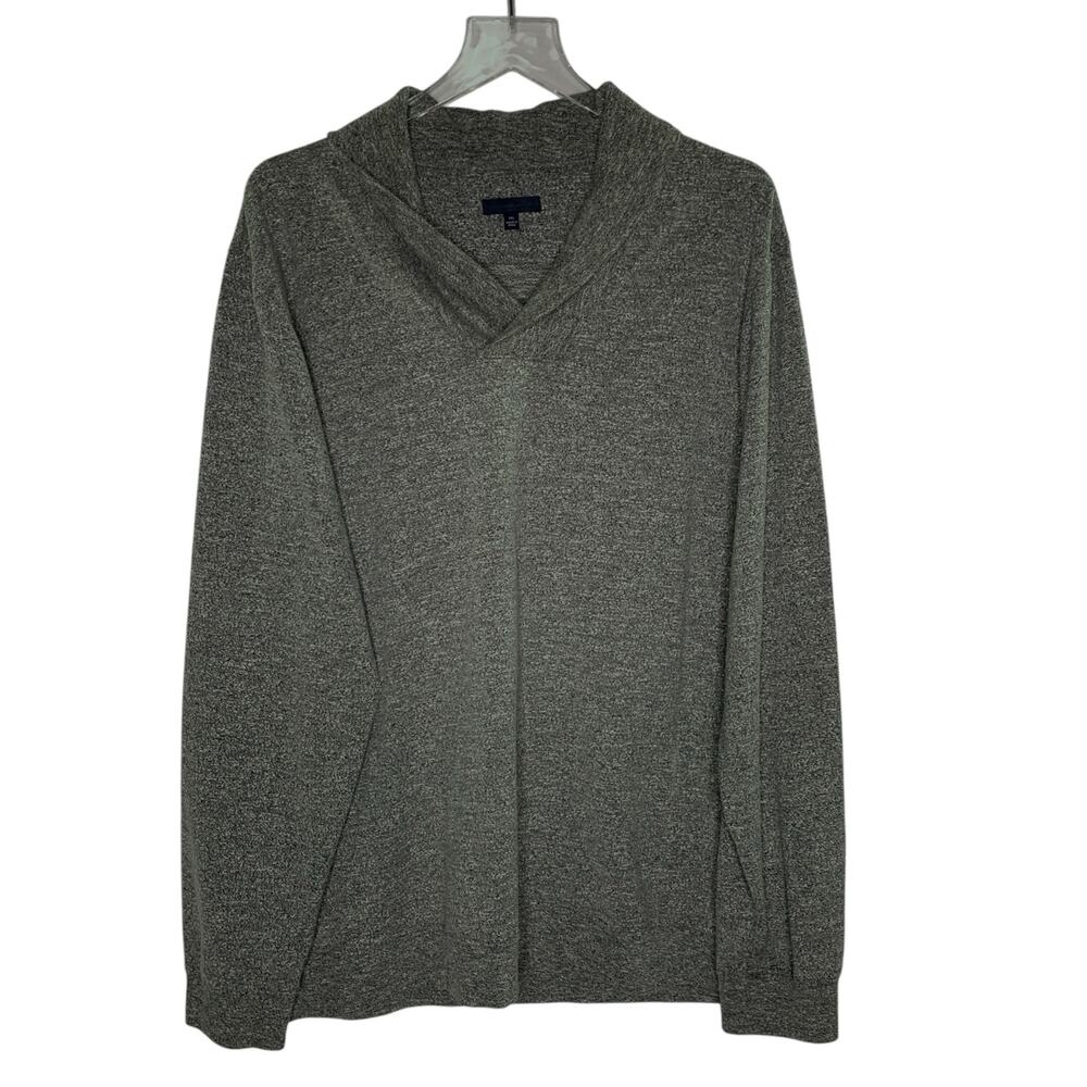 Zachary Prell XXL Mens Heather Gray Sweater Shawl Collar Pullover Knit